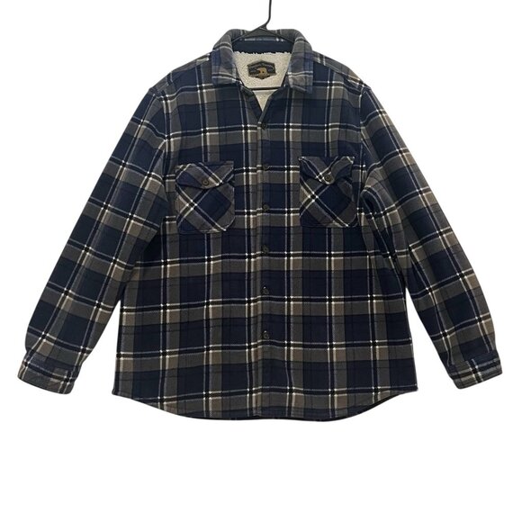 Freedom Foundry Other - Freedom Foundry Men’s Shacket XL Blue/Gray Plaid Sherpa Lined Fleece Jacket